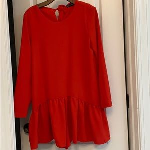 Red Zara romper with tie back